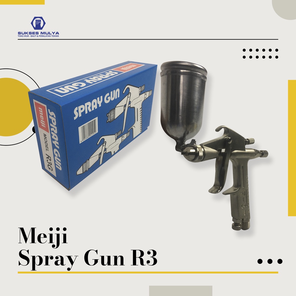 MEIJI Spray Gun R3G Tabung Atas Nozzle 0.6mm Spet Cat