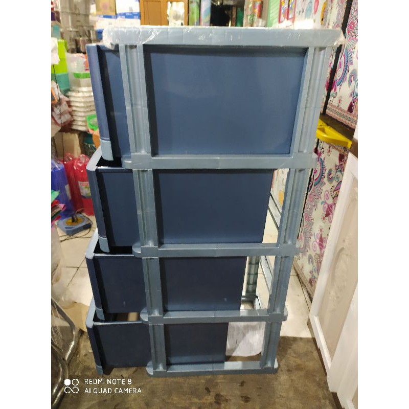 LION STAR - Lemari Laci Baju Pakaian Susun L4 / Laci Container Kabinet / Lemari Plastik /