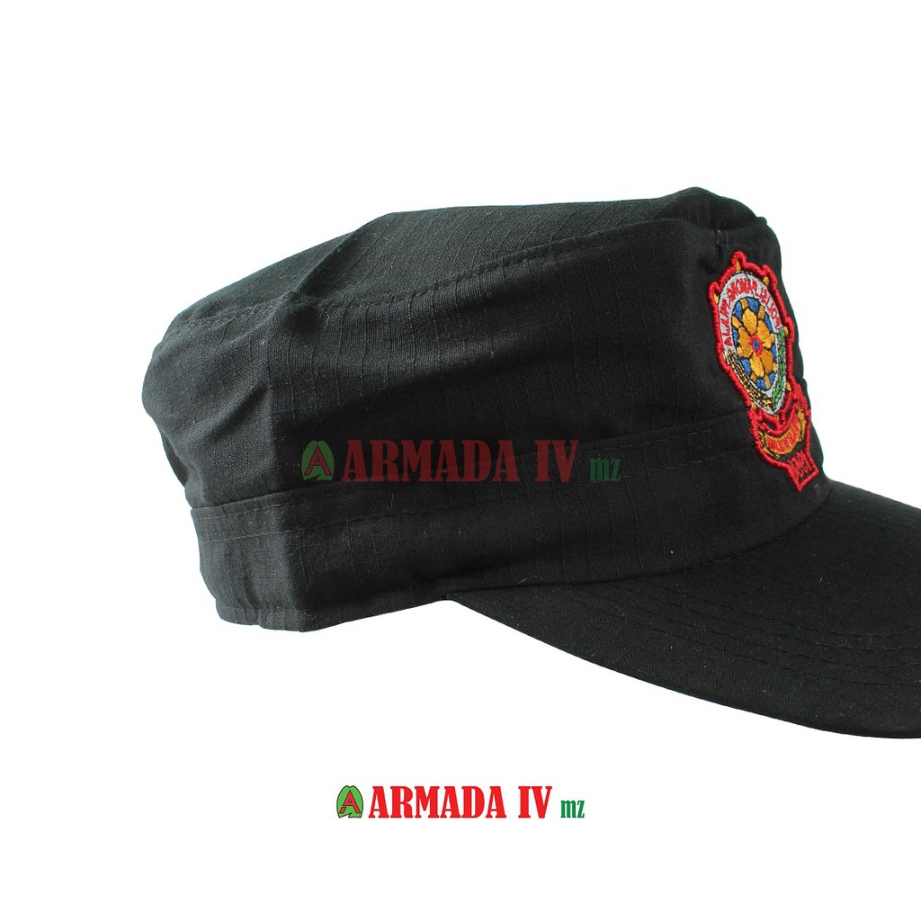 Topi Komando SAT POL PP Logo Hitam