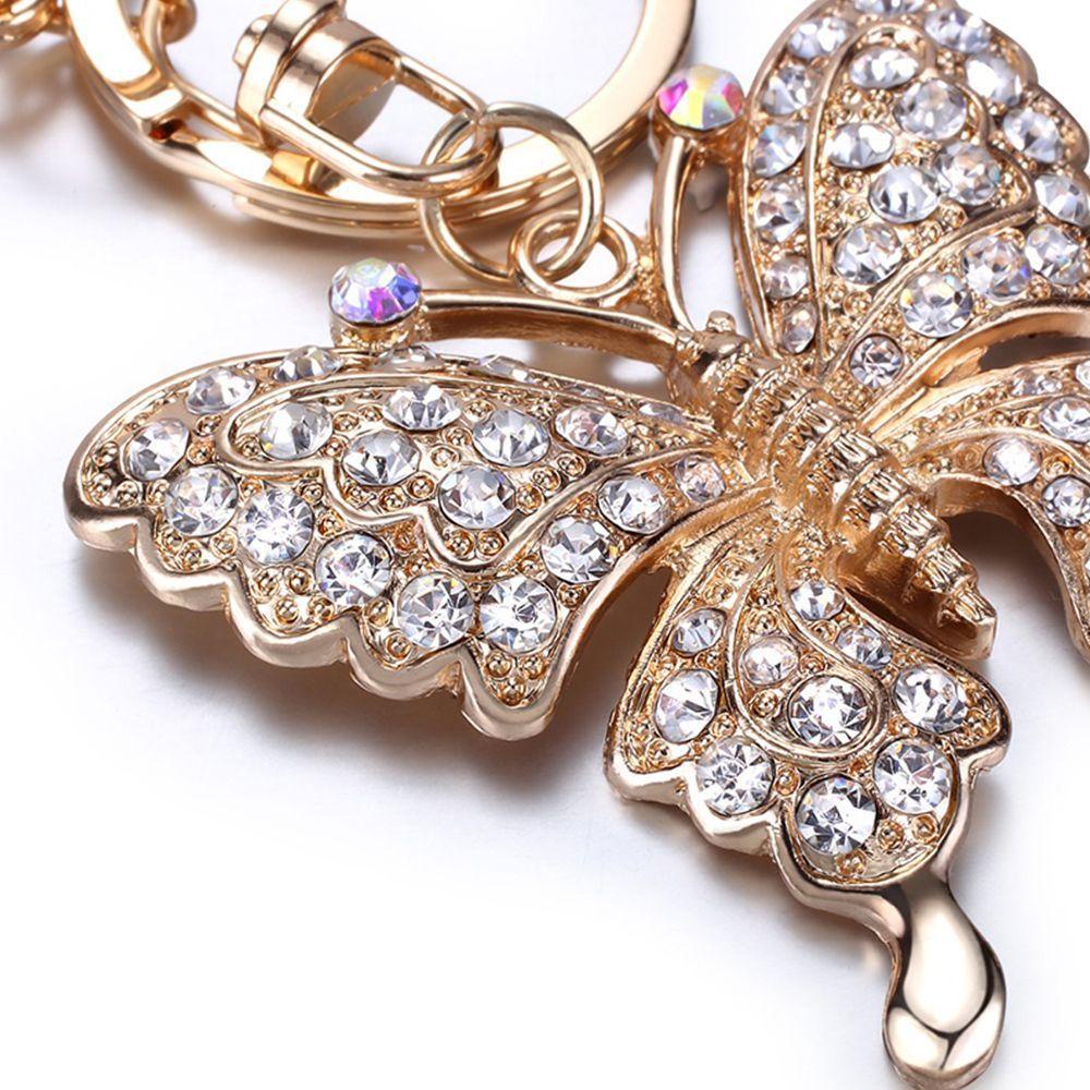 Needway Butterfly Key Chain Gift Hot Accessories Chain Gantungan Kunci Kristal Gantungan Kunci Pesona