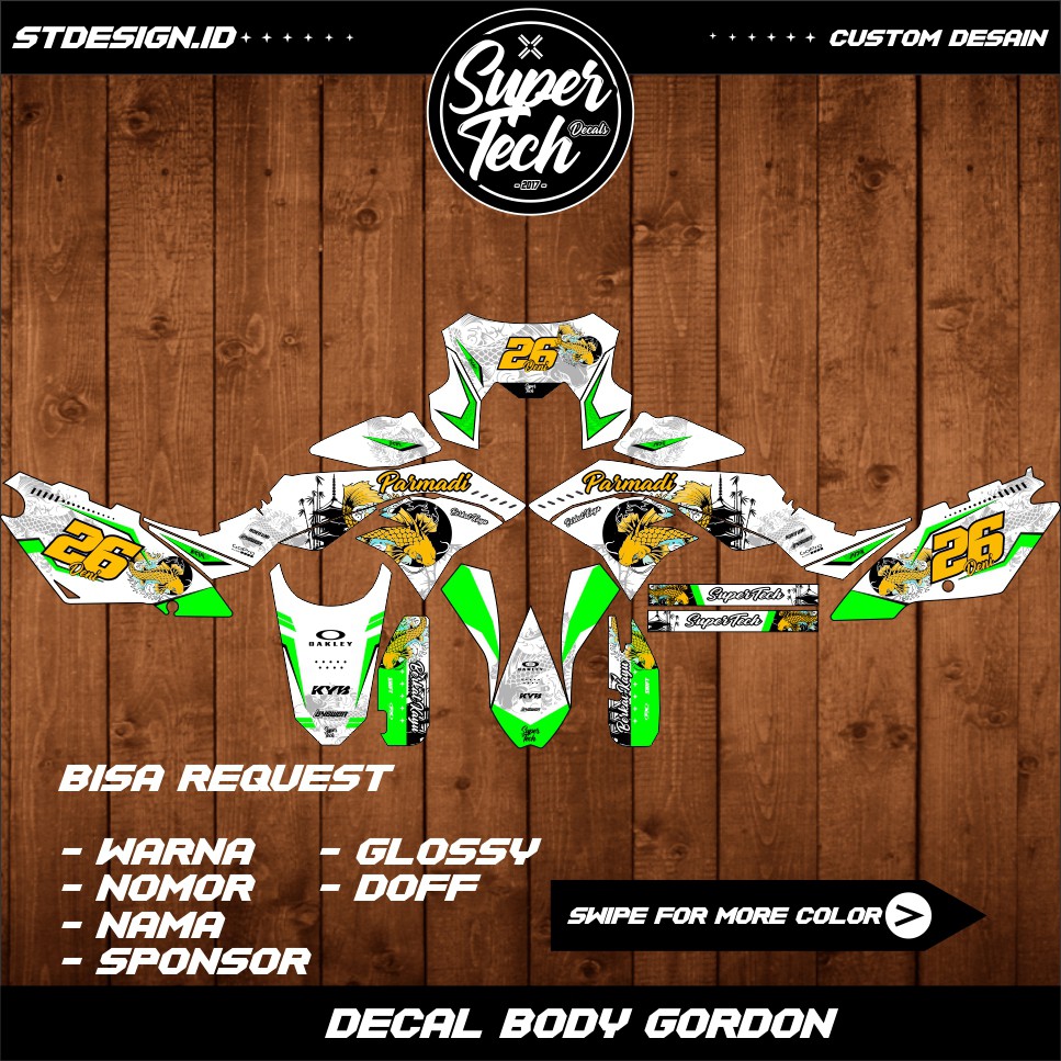 Decal Dtracker motif ikan keren