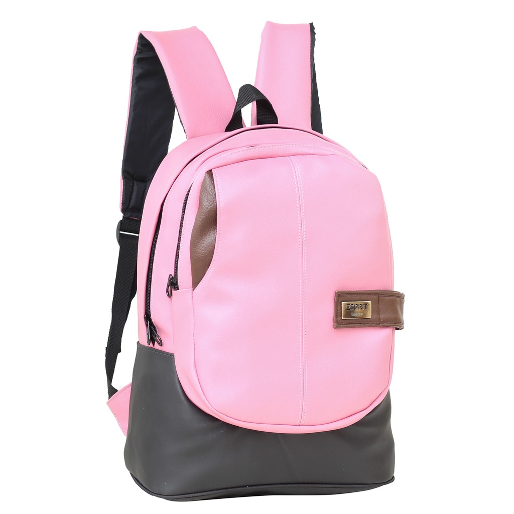 Tas Sekolah Wanita Tas Pink Espirit Polos Tas Korean Cantik Ransel Remaja SMP SMA Tas Casual Fashion Cewek