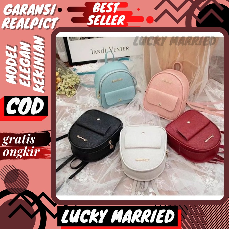 Tas gendong wanita ransel punggung gandong backpack sekolah kuliah kerja jalan harian cewek dewasa r