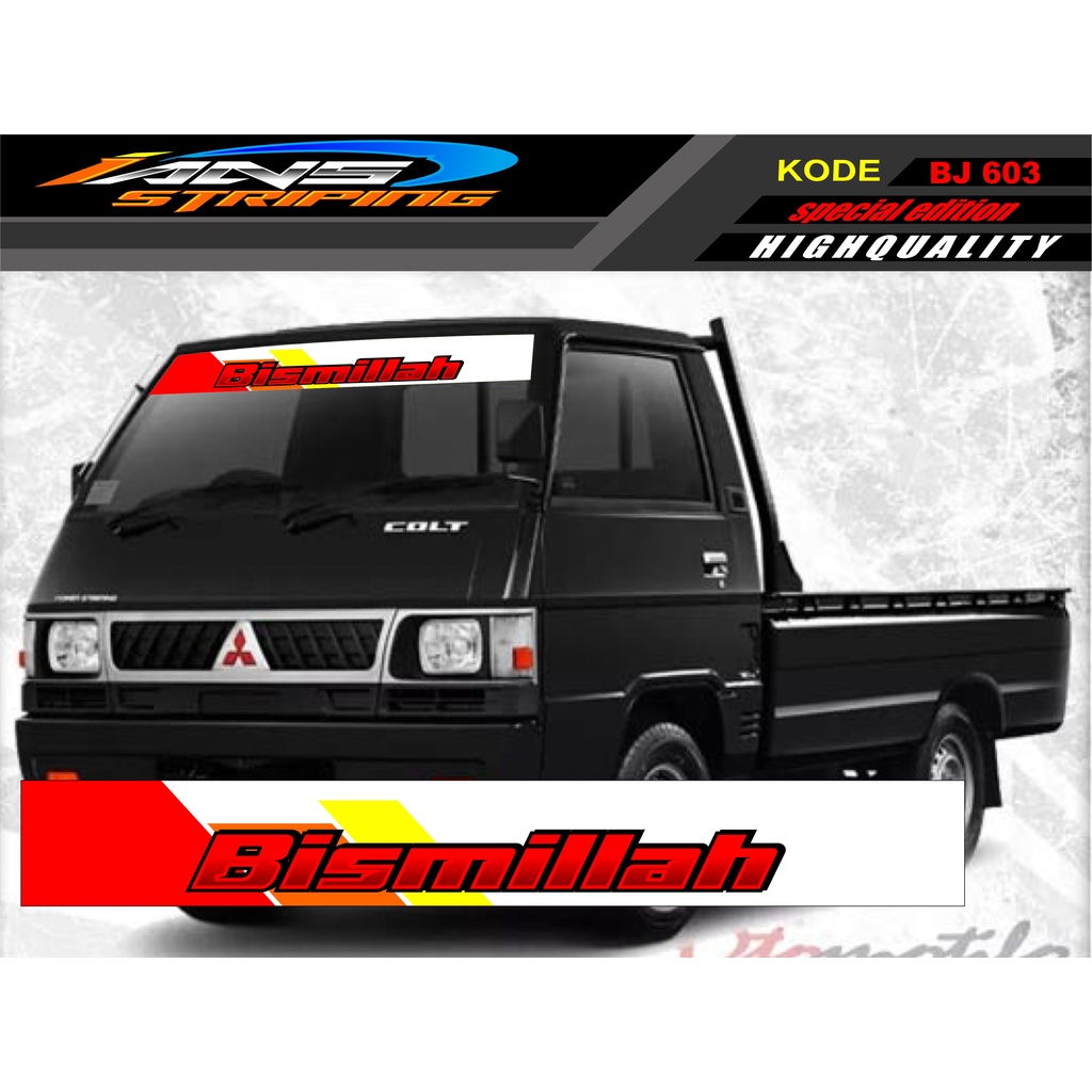 STIKER KACA DEPAN MOBIL L300 / GRANDMAX / PICK UP / CARRY / STIKER KACA DEPAN MOBIL PICK UP / DECAL STIKER PICK UP BJ603