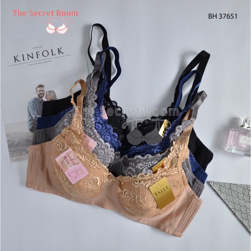 TALLY BRA BH 37651 I TANPA BUSA I ADA KAWAT I CUP C | SIZE 36-42 I BAHAN RENDA