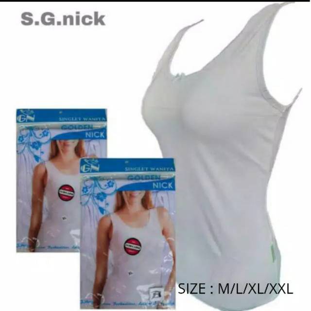 Singlet Wanita Katun Golden Nick Kaos Dalam Wanita Tanktop