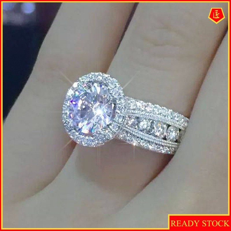 [Ready Stock]Fashion Elegant Full Diamond Ring