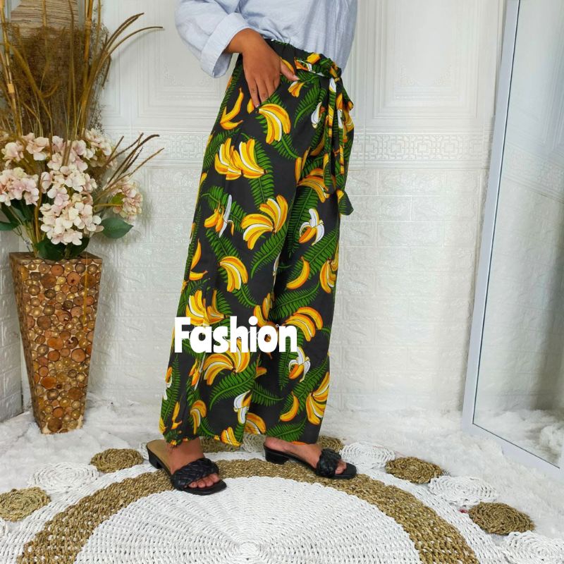 Celana Kulot Katun Motif Banana