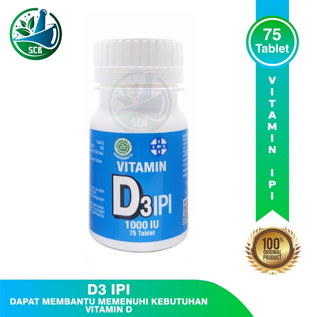 Vitamin IPI D3 1000 IU Isi 75 Tablet