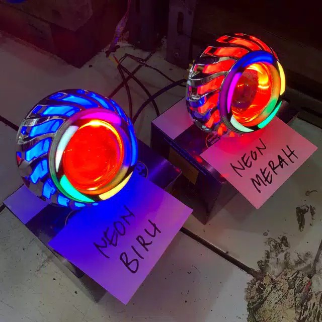 Lampu Projie Besar 3,5 Inch Rainbow