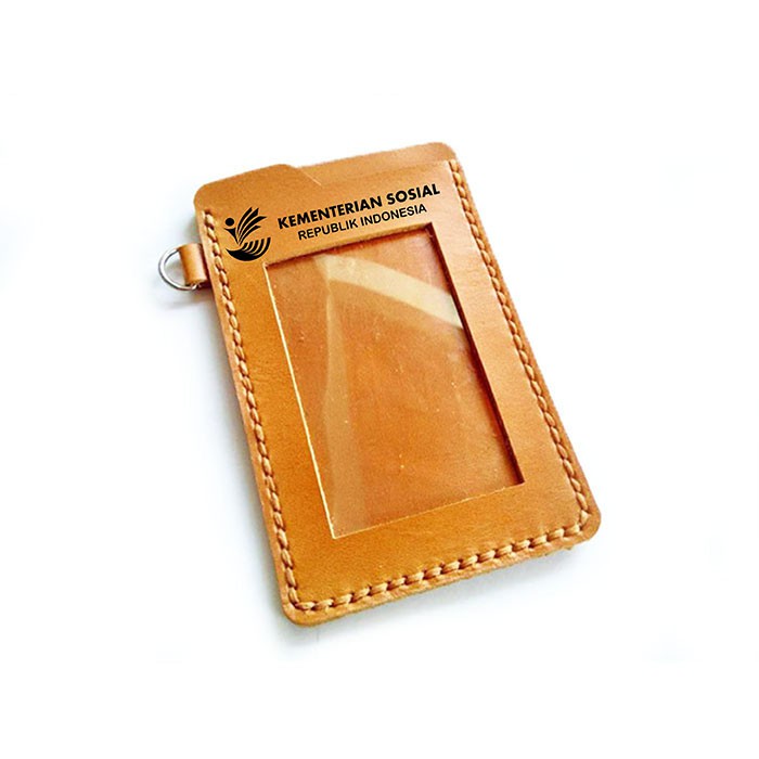 

Name Tag Id Kulit Asli Logo Kementerian Sosial Warna Coklat Muda Garansi 1 Tahun - Id Card Holder Ke