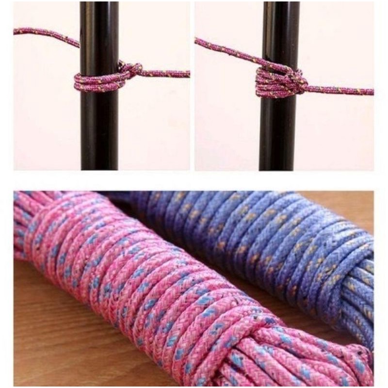 Tali Jemuran 10Meter Nylon Tambang Kuat Anti Slip