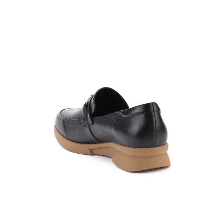 SEPATU PANSUS KULIT ANDREW WANITA ORIGINAL LOAFER CASUAL HITAM ANW01