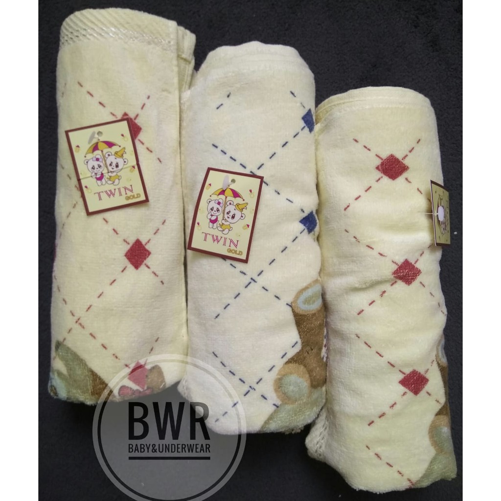 HANDUK TWIN GOLD KECIL | 100 x 50 Perlengkapan Mandi Bayi