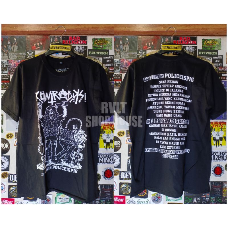 Kaos Punk Kontradiksi / T-shirt Punk / Kaos Distro T-shirt Band