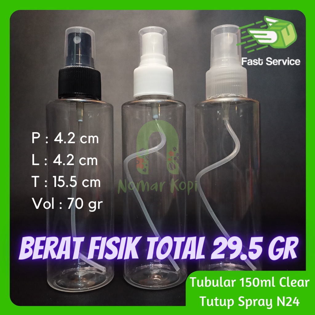 BOTOL 250ML CANTIK CLEAR SPRAY NECK 24 PET TEBAL PARFUME SANITIZER KOSMETIK