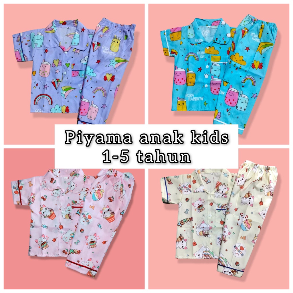 piyama anak usia 1-5 tahun part 2 M L XL