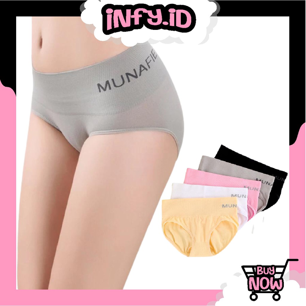 INFY - MUNAFIE CELANA DALAM WANITA UNDERWEAR WOMEN KOLOR UNDERPANTS LEMBUT B003 IMPORT MURAH