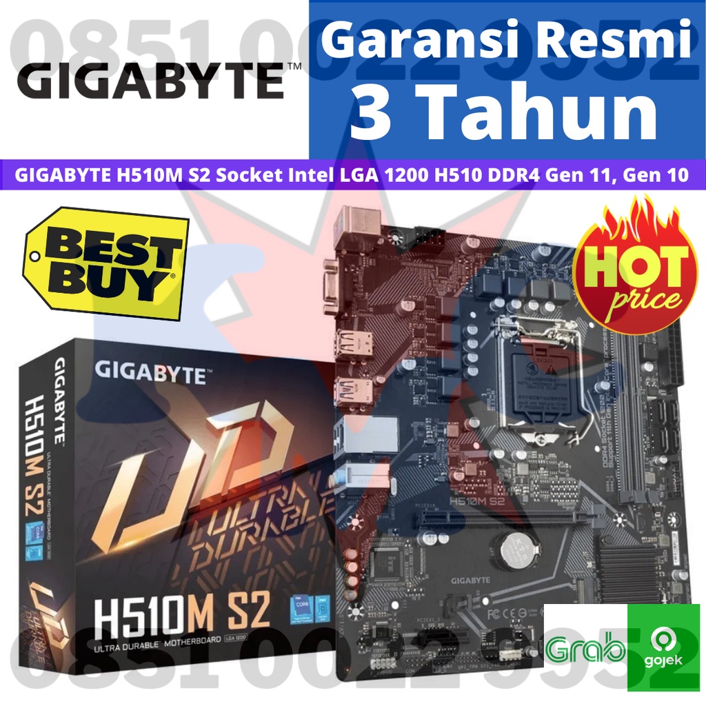 GIGABYTE H510M S2 Socket Intel LGA 1200 H510 DDR4 Gen 11, Gen 10