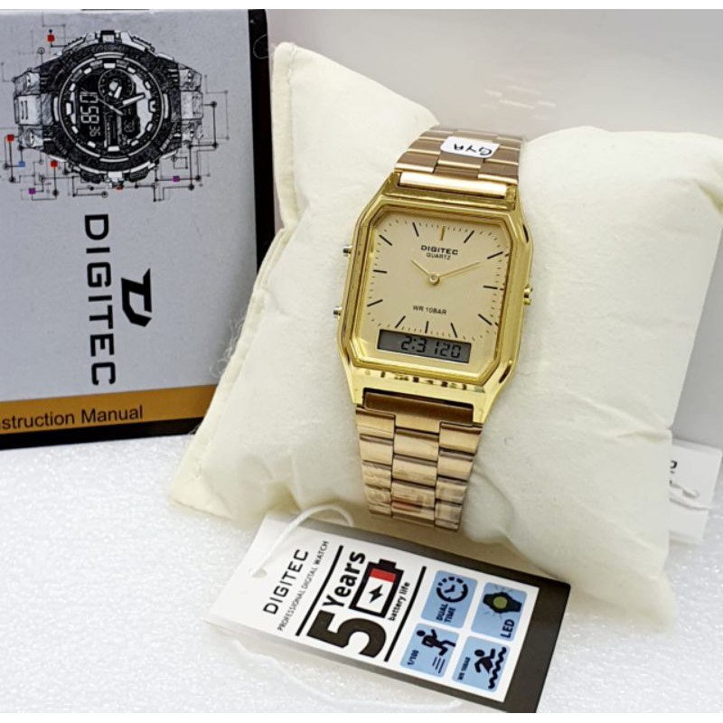 Jam Tangan Wanita Digitec Original Dual Time