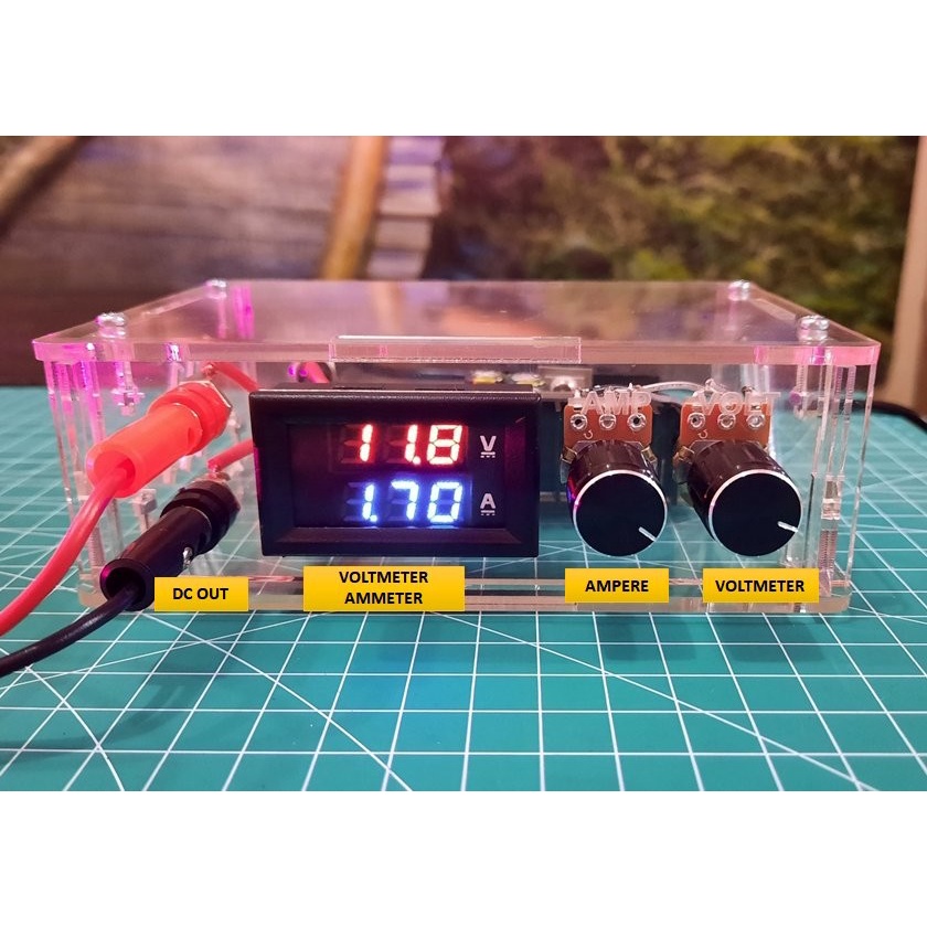 Stepdown MBR Penghancur Short 12A Micro Buck Regulator Alat Pengatur Tegangan Voltase with Casing Akrilik