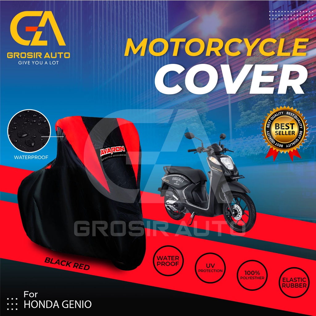 Sarung Motor AVARON GENIO Penutup Pelindung Body Cover Motor Warna Anti Air Merk Avaron