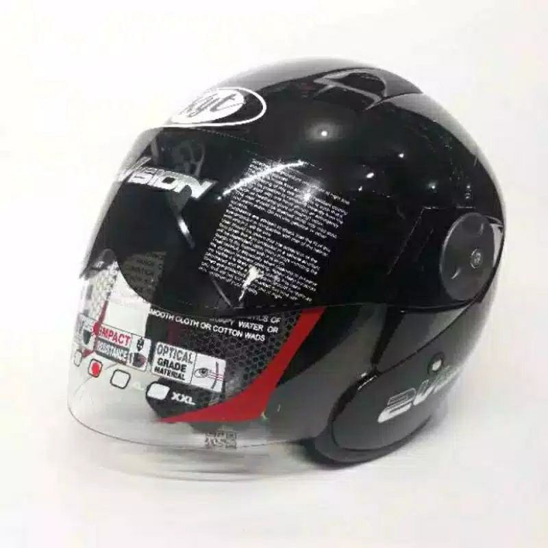 Helm Kyt 2Vision Solid Hitam metalic