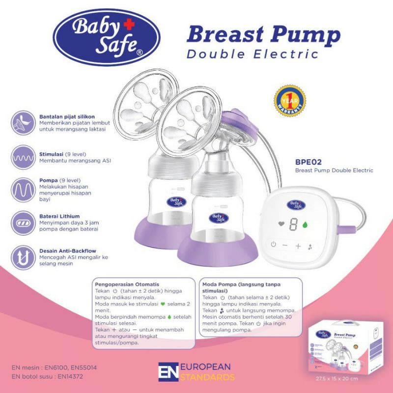 Breastpump electric baby safe - pompa asi elektrik