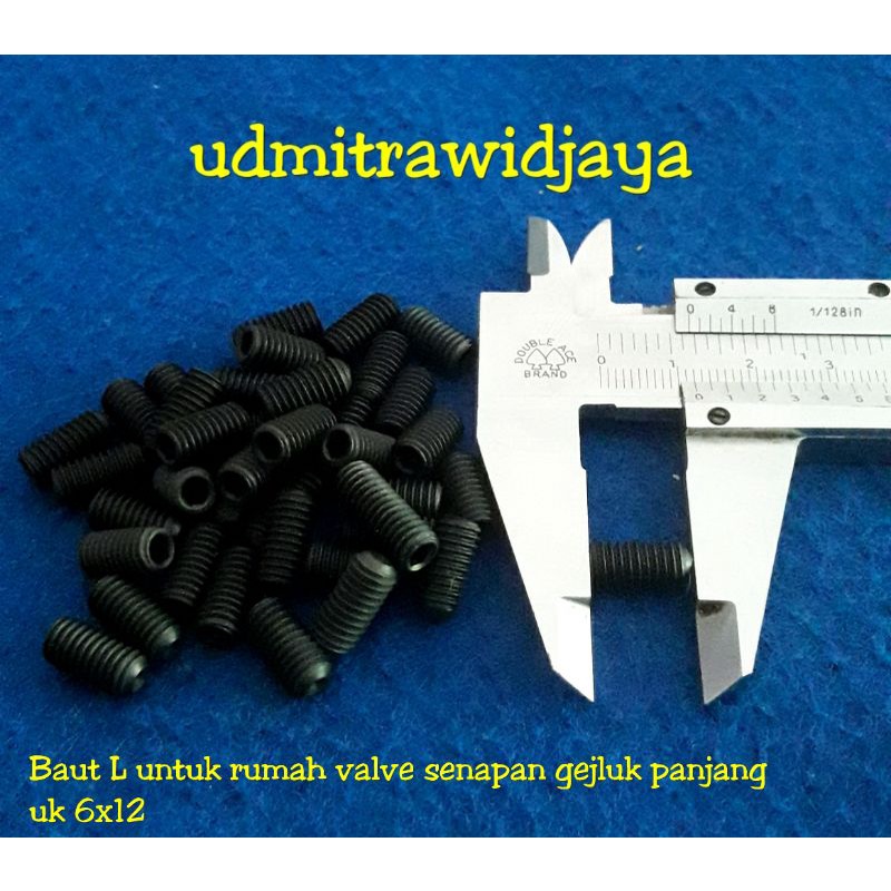 Baut senapan angin Pcp baud baut tanem baut tanpa kepala baut set L M6x12 kunci L3 3mm AS - 55 baut L Panjang Untuk Rumah Valve Ukuran 6x12 Murah