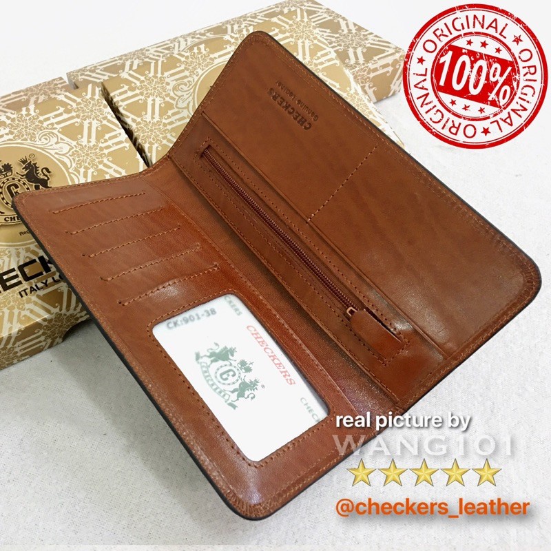 WANG101 Dompet Kulit CHECKERS 38N Original Jaminan Asli atau Uang Kembali