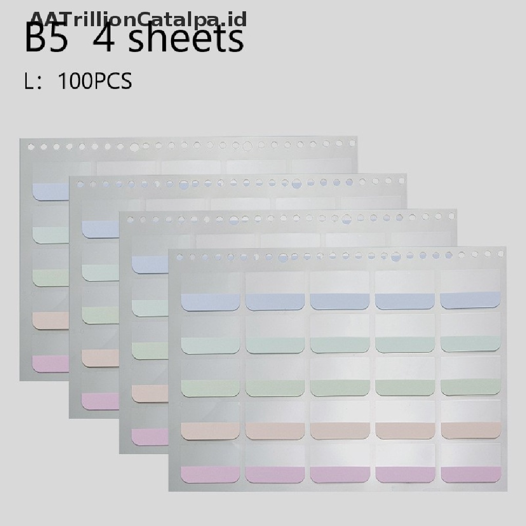 4 Lembar Stiker Label Memo Bentuk Macaron Untuk Alat Tulis