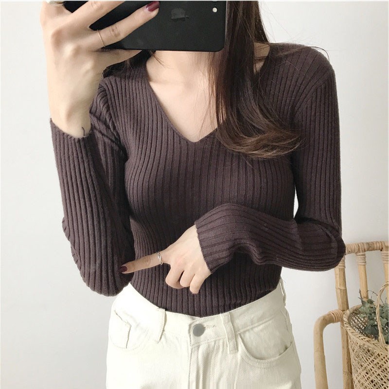 XIAOZHAINV Sweater Wanita Korean Style Lengan Panjang HW0053