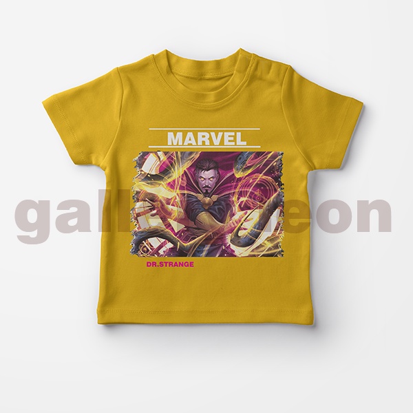 Baju Kaos T-shirt Anak Premium Branded Karakter Superhero Marvel DR.strange usia 2 tahun - 8 tahun