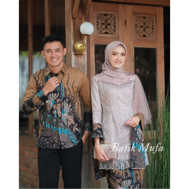 Couple VEKA Brown Kebaya Tunangan terbaru KEBAYA MODERN Kebaya wisuda kebaya batik couple