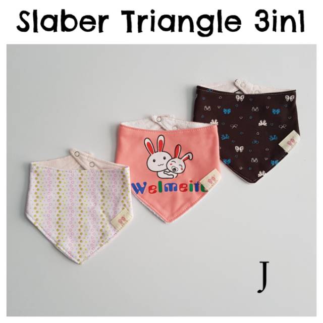 Slaber Bayi Triangle 3in1 - Girl