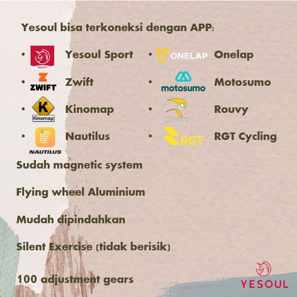 Yesoul C1H Home Smart Spinning Bike - Alat Fitness Sepeda Indoor - Garansi Resmi 1 Tahun