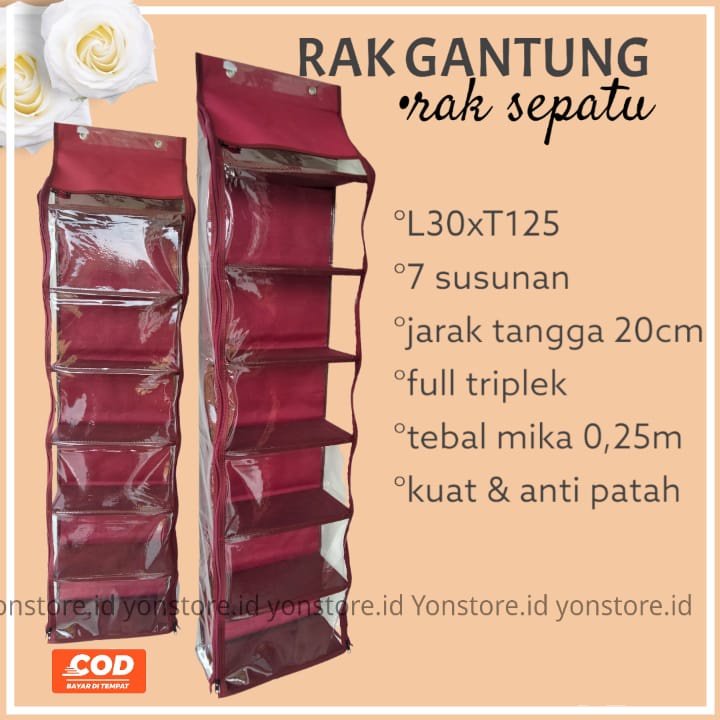 Rak Tas Gantung, Rak Sepatu Gantung Jumbo, Tempat Sepatu, Tempat Tas, Rak Boneka, Rak simpan alat ke