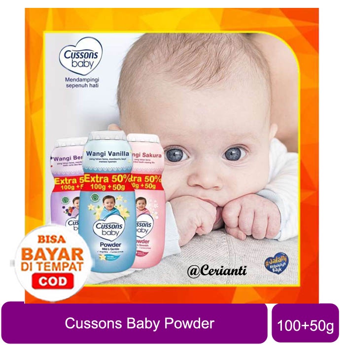 [100+50GR] Cussons Baby Powder 100 Gram | Bedak Bayi