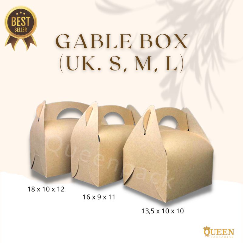 

[10 PCS] KARDUS GABLE BOX UK. S, M, L 310 GSM| GIFT BOX| UK 13,5 X 10 X 10 BOX TOPLES| BOX TENTENG| BOX JINJING| KOTAK SOUVENIR
