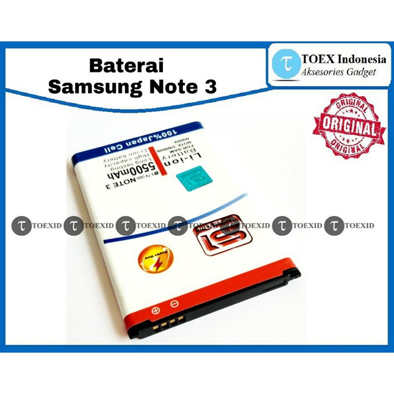 Baterai Samsung Note 3 / N9000 N9002 N9005 - Batre Batrai Double Power IC - Super One Original