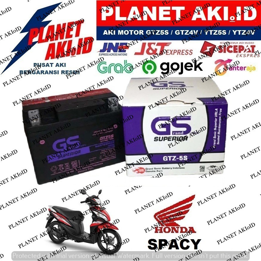 Aki Motor Honda Spacy GTZ5S Accu Kering MF