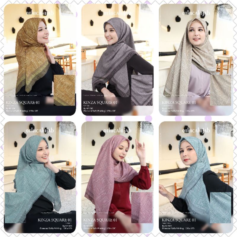 KERUDUNG SEGI EMPAT ETHICA KINZA SQUARE 01