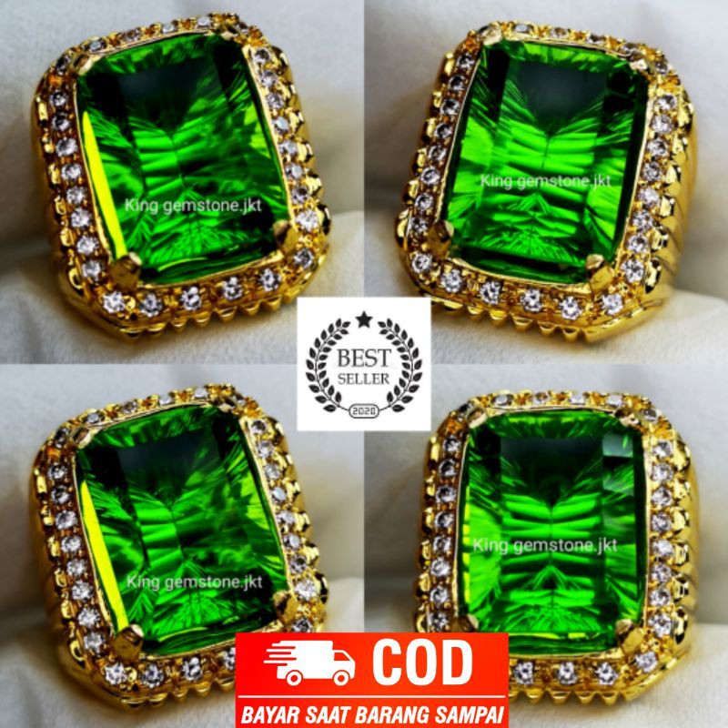 natural batu permata grend moldavite tektit octagon top Luster crystal HQ