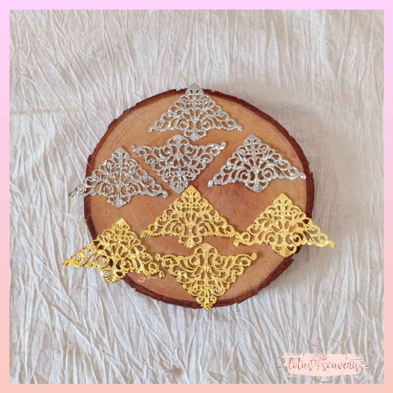 (4 pcs) Sudut siku hantaran ukuran sedang | Siku hantaran mahar | Sudut siku hantaran