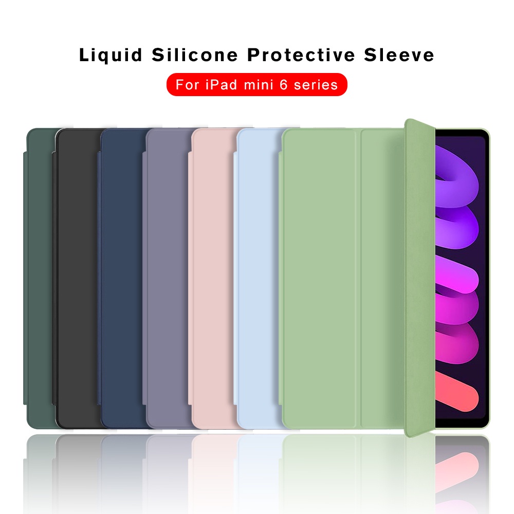 Apple Ipad Mini 6 Case Stand Flip Bahan Kulit Silicone Magnetik