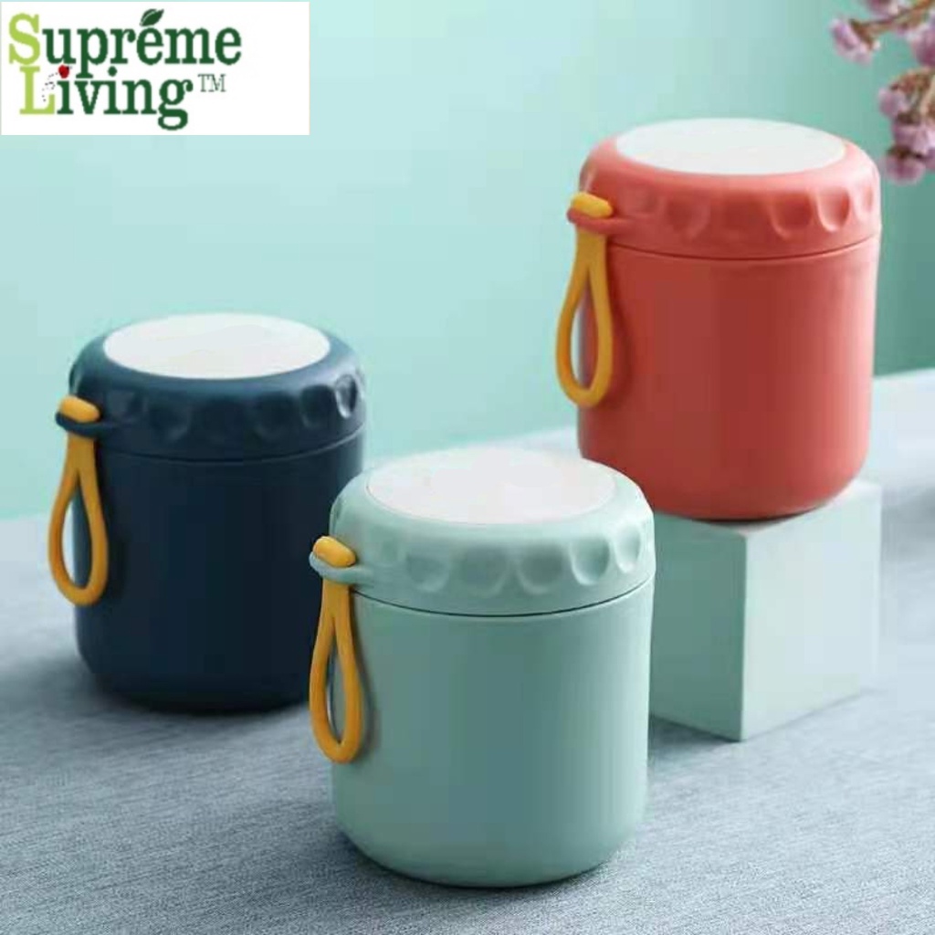 Termos Cangkir Tempat Sup 400ml Mangkok Soup Portable Anti Tumpah Kotak Bekal Makanan Free Sendok BPA FREE