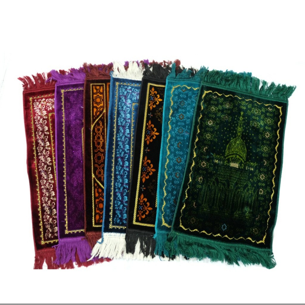 Sajadah Bulu Halus Armaan Kecil Sajadah Anak / Sajadah Muka-Warna Acak