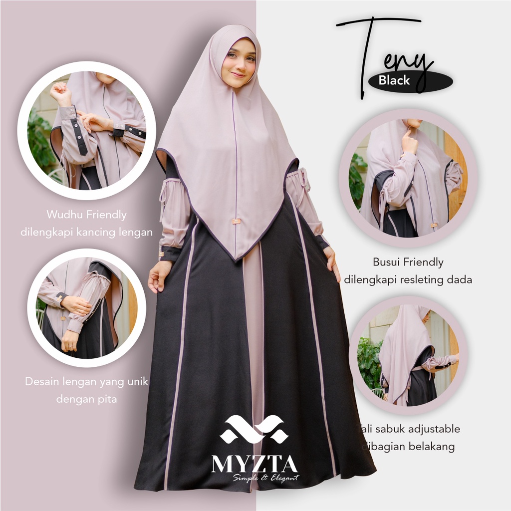 GAMIS MYZTA TENY BY INAYA COLLECTION SET HIJAB SERAGAM MUSLIM MUSLIMAH BUSANA SYARI BEST SELLER