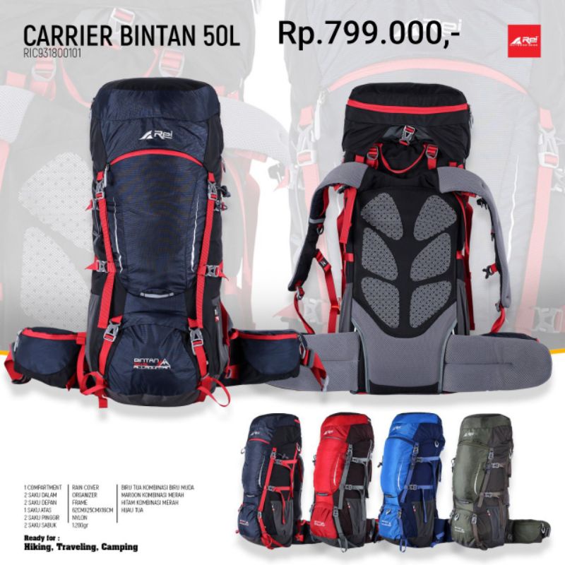 TAS GUNUNG/CARRIER REI 50+5L AREI OUTDOORGEAR
