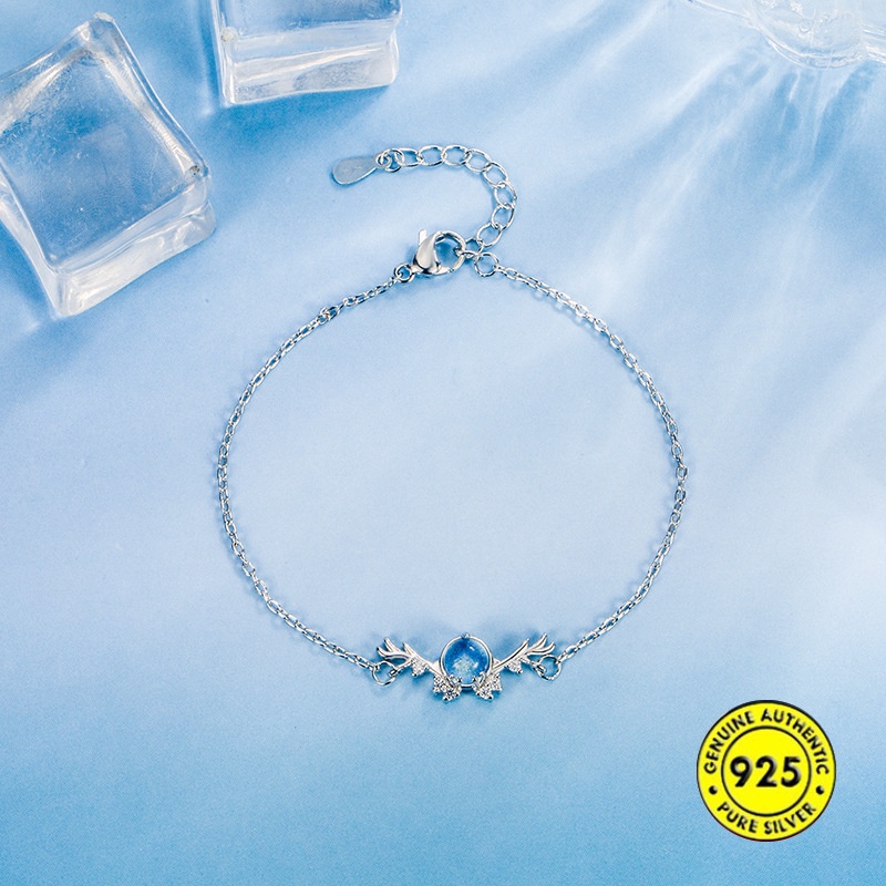 Gelang S925 Silver Glaze Bentuk Tanduk Untuk Hadiah